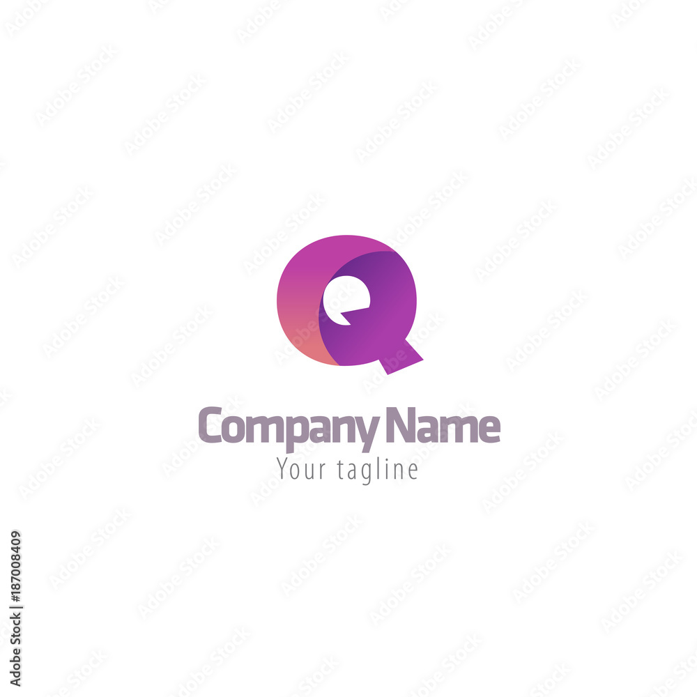 Fototapeta premium Q LETTER LOGO TEMPLATE