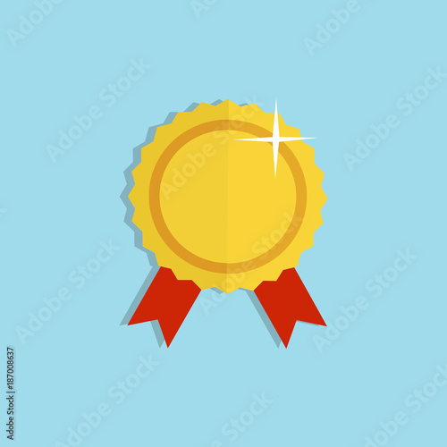 Gold reward winner icon. Vector illustration