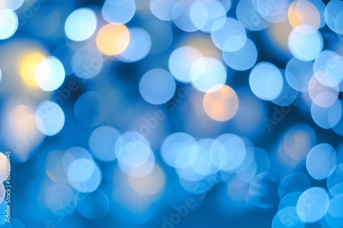 Bokeh in gentle blue background