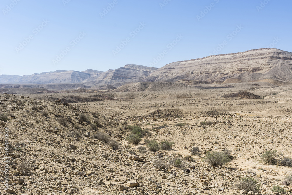 Dusty mountains in Israel desert Dusty mountains in Israel desert