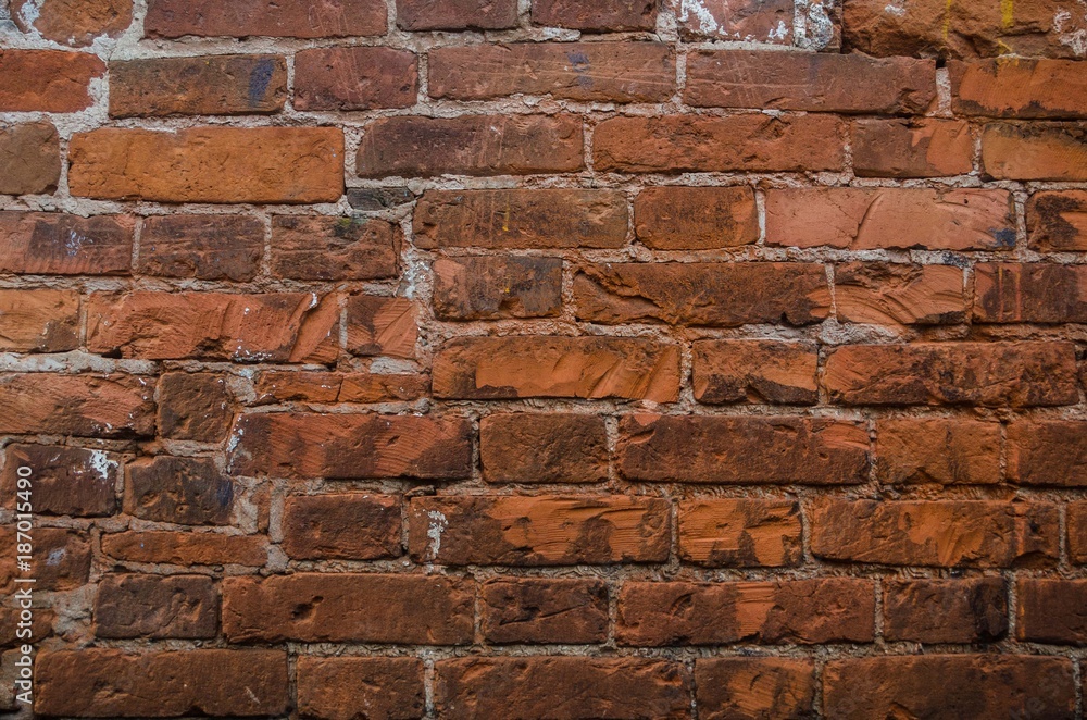 Obraz premium old red brick wall texture background