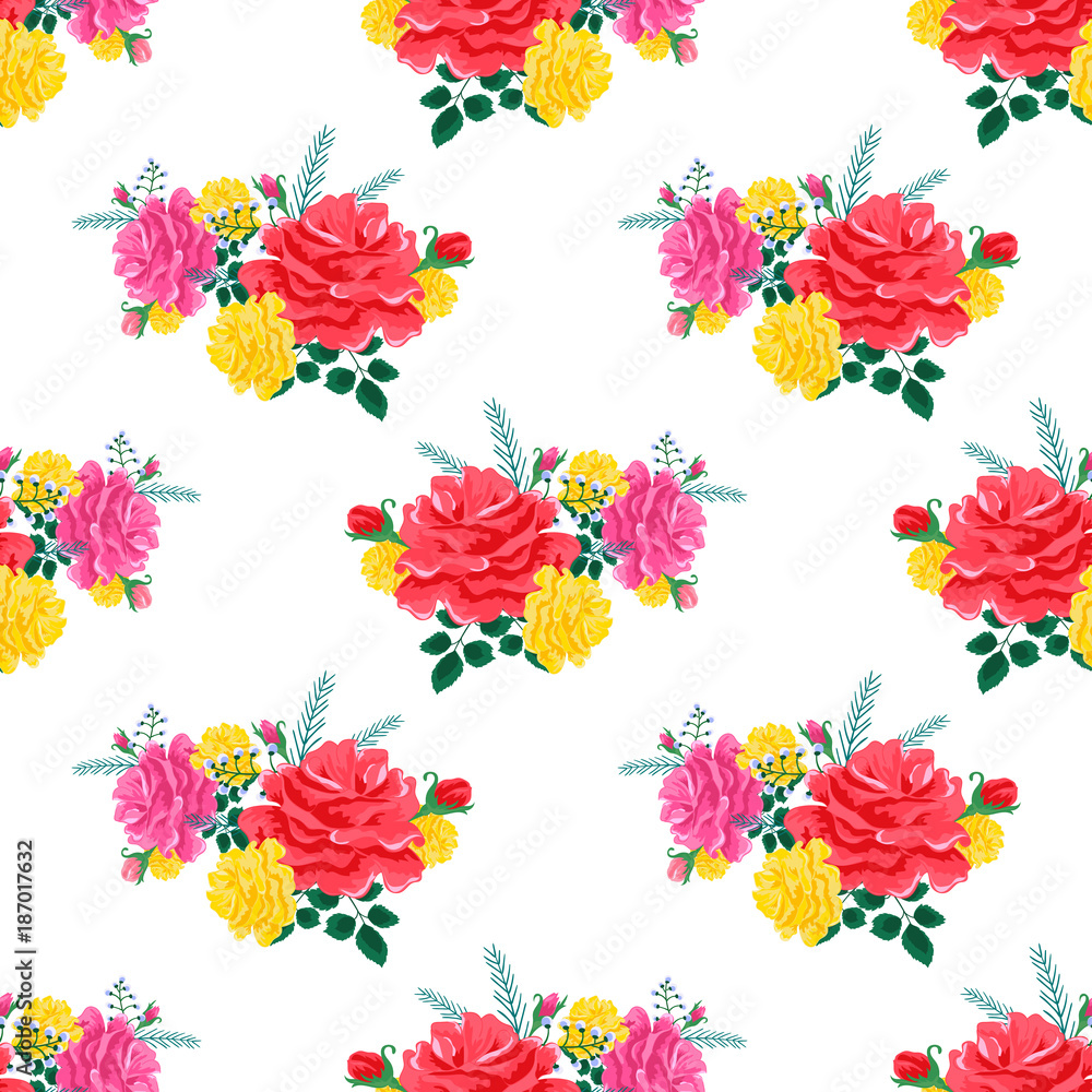 rose cute seamless pattern2-01