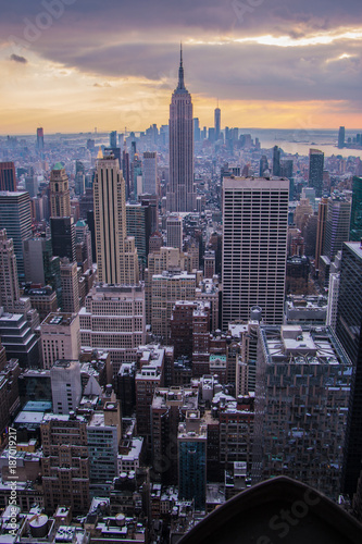 New York City - View from the Top Of The Rocks - Empire State Building © Edmund