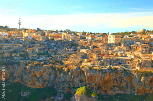 Matera, Italy, panoramic view of one of the oldest town in the world