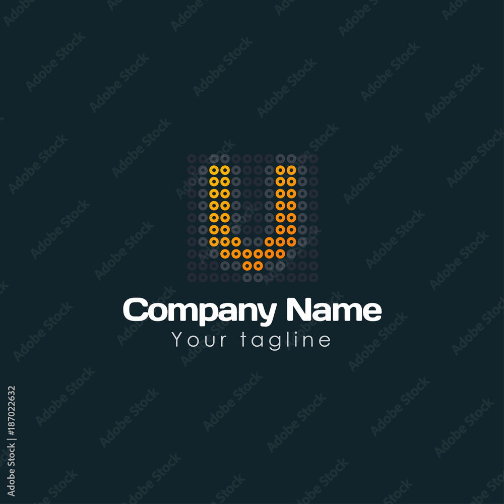 Obraz premium V LETTER LOGO TEMPLATE