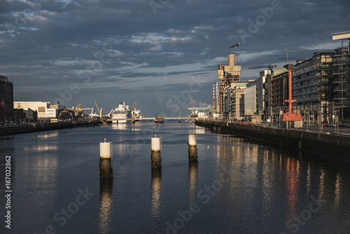 Ireland, Dublin, Harbor and Lifey River photo