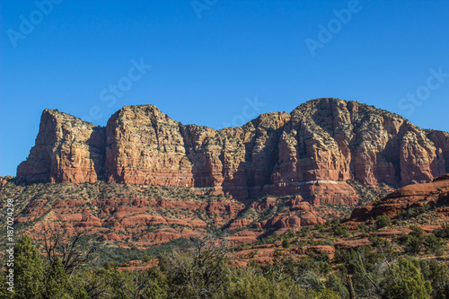 Red Rock Mountains In Arizona High Desert