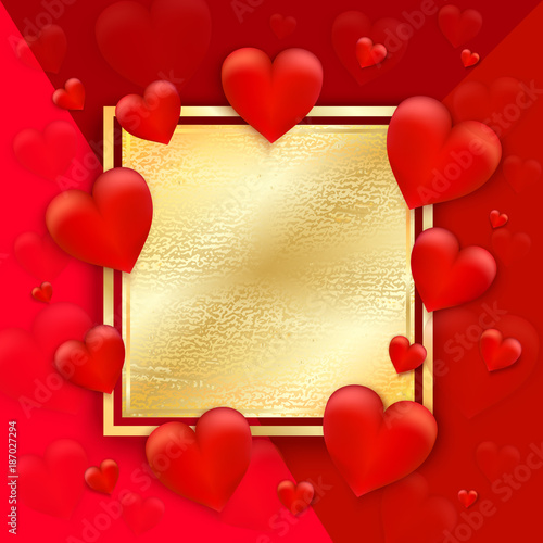 Valentines day background with hearts. Vector. Wallpaper.flyers, invitation, posters, brochure, banners