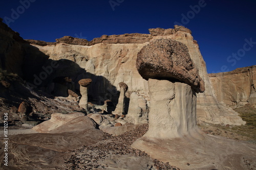 Wahweap Hoodoos are spectacular sandstone formation in the southern Utah desert at the edge of the Grand Staircase-Escalante National Monument photo