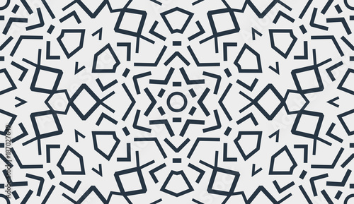 Abstract Oriental Pattern. Modern Shape. Endless Vector.