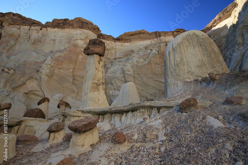 Wahweap Hoodoos are spectacular sandstone formation in the southern Utah desert at the edge of the Grand Staircase-Escalante National Monument photo