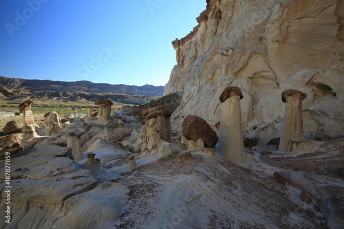 Wahweap Hoodoos are spectacular sandstone formation in the southern Utah desert at the edge of the Grand Staircase-Escalante National Monument photo