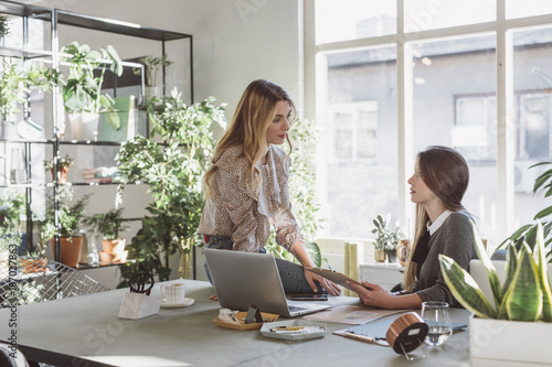 Businesswomen Working Together