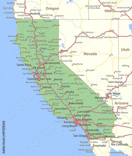 California-US-States-VectorMap-A