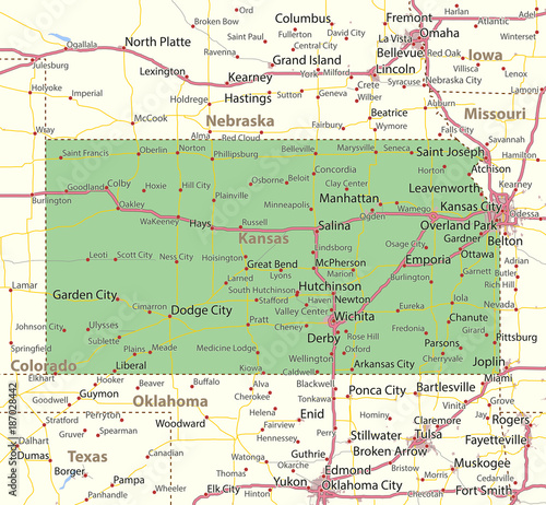 Kansas-US-States-VectorMap-A