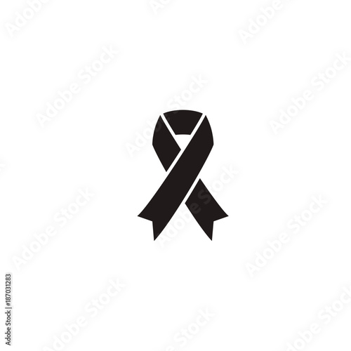 mourning ribbon icon. sign design photo