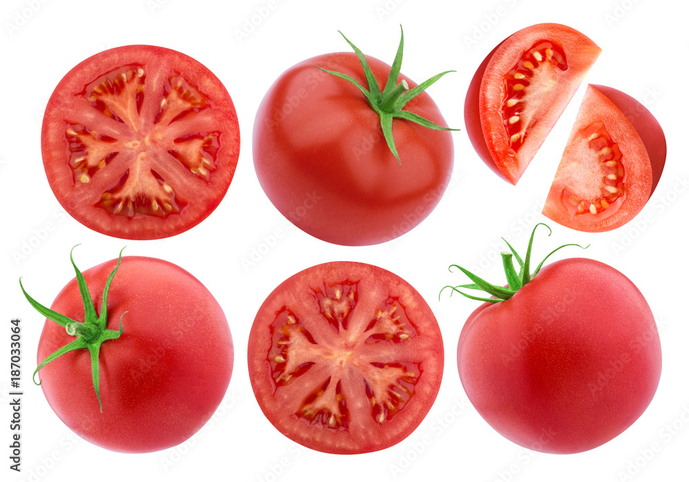 Tomato isolated isolated on white background. Collection Tomato isolated isolated on white background. Collection
