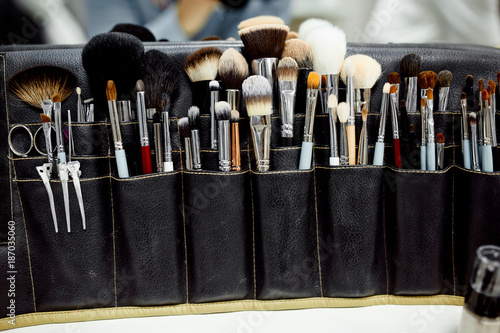 Photo of makeup brushes