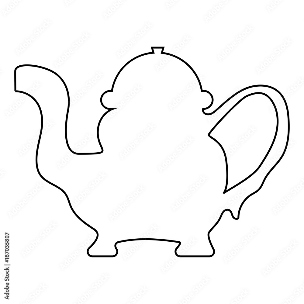 Teapot icon . Black color . Teapot icon . Black color .