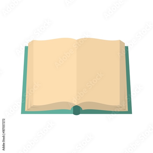 Book deployed icon. Flat illustration of book deployed vector icon isolated on white background