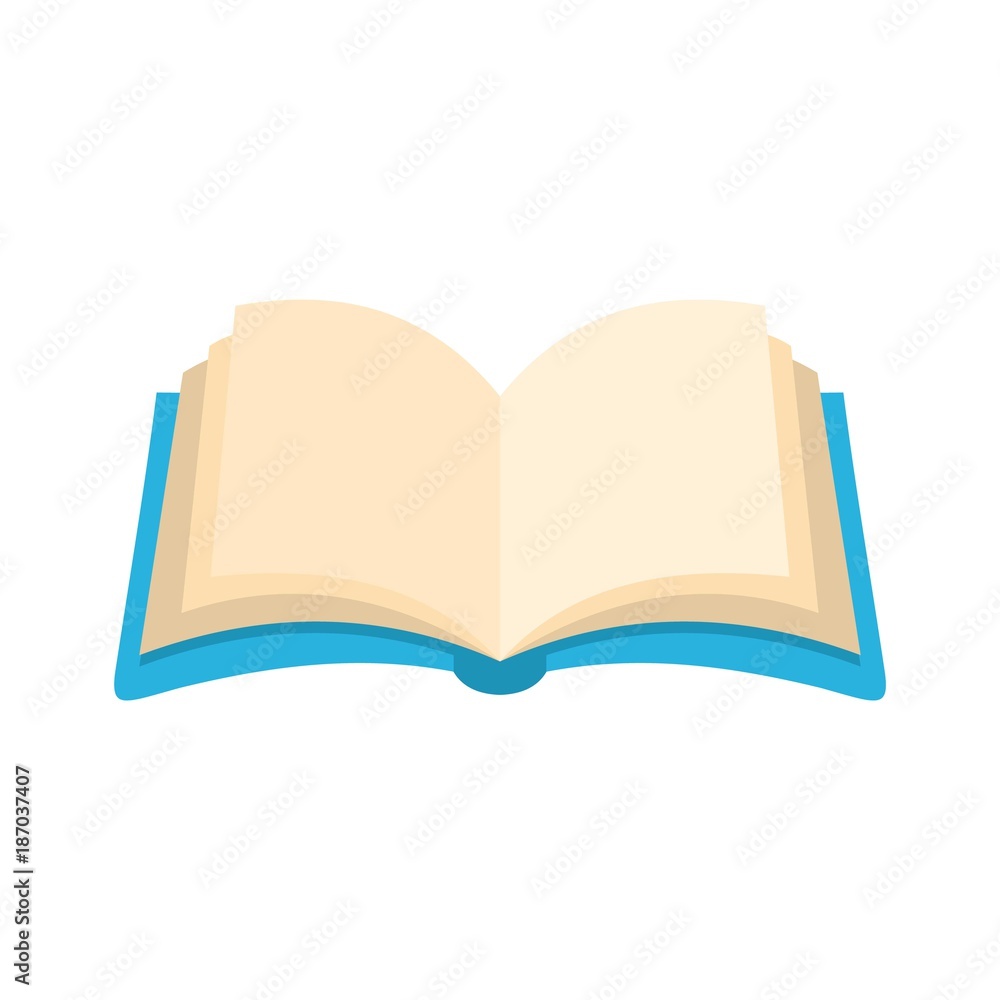 Book information icon in flat isolated on white background Book information icon in flat isolated on white background