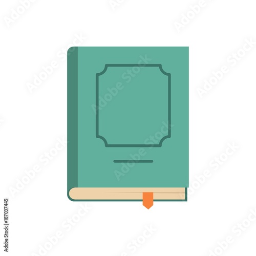 Book design icon. Flat illustration of book design vector icon isolated on white background