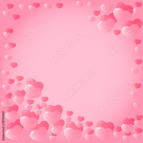 Background with hearts for Valentine's day