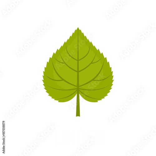 Linden leaf icon. Flat illustration of linden leaf vector icon isolated on white background