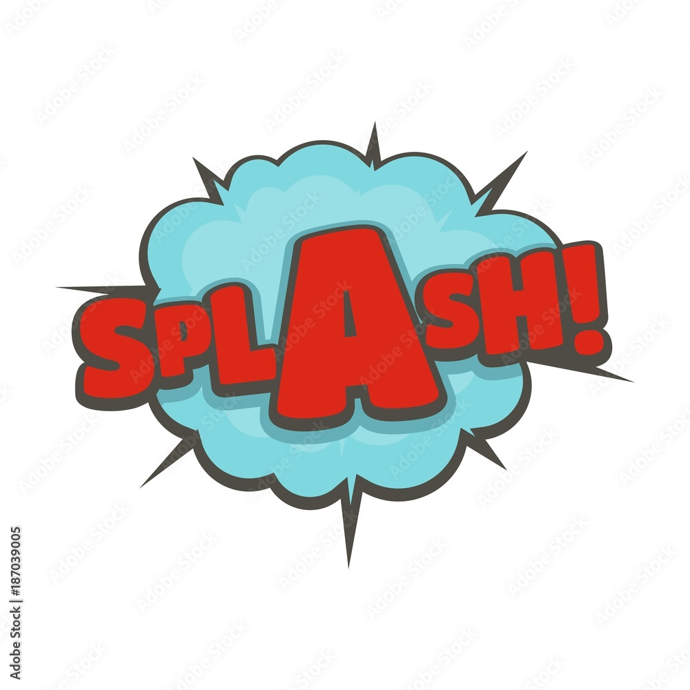 Naklejka premium Comic boom splash icon. Flat illustration of comic boom splash vector icon isolated on white background