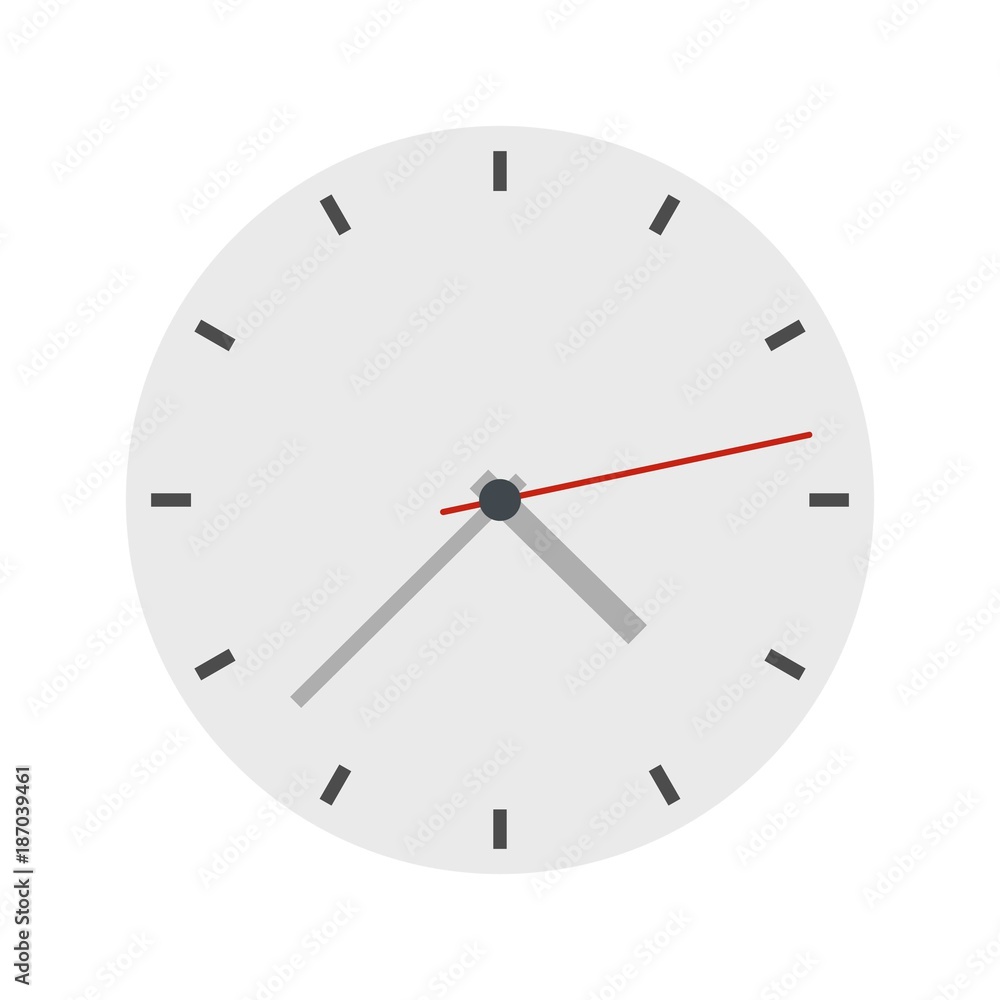 Clock modern icon. Flat illustration of clock modern vector icon isolated on white background Clock modern icon. Flat illustration of clock modern vector icon isolated on white background