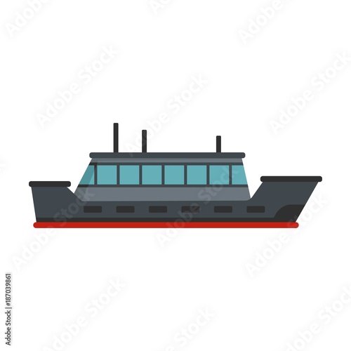 Ship trip icon. Flat illustration of ship trip vector icon isolated on white background