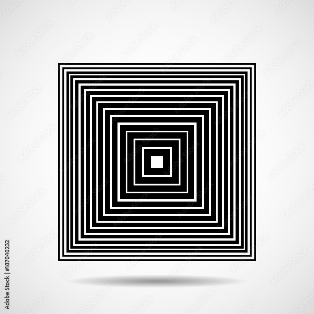 Abstract square of lines. Vector design element, geometric logo Abstract square of lines. Vector design element, geometric logo