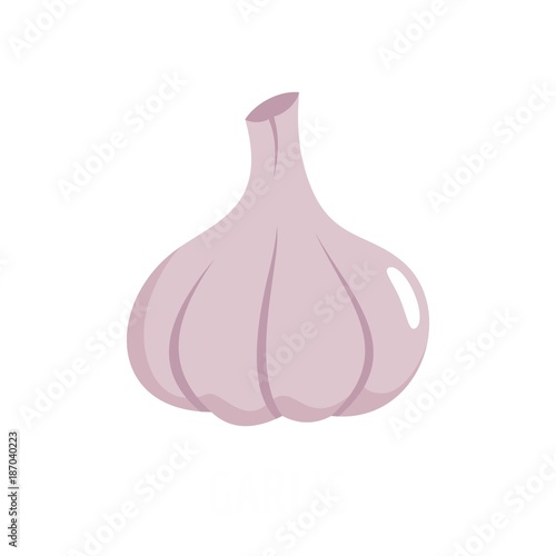 Garlic icon. Flat illustration of garlic vector icon isolated on white background