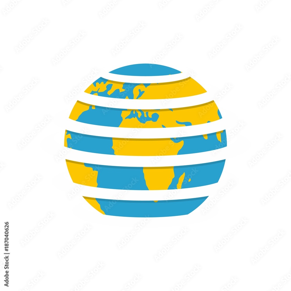 World icon. Flat illustration of world vector icon isolated on white background World icon. Flat illustration of world vector icon isolated on white background
