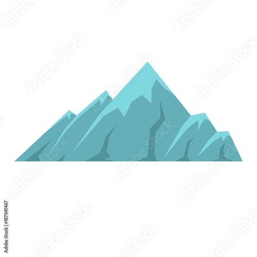 Alpine mountain icon. Flat illustration of alpine mountain vector icon isolated on white background © anatolir