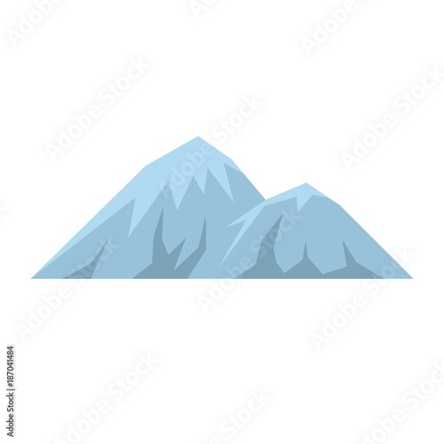 Climbing on mountain icon. Flat illustration of climbing on mountain vector icon isolated on white background