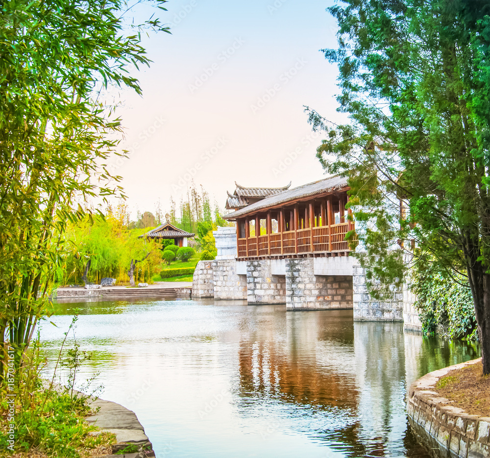 Obraz premium Landscape of Yunnan, located in Kunming City, Yunnan Province, China. 