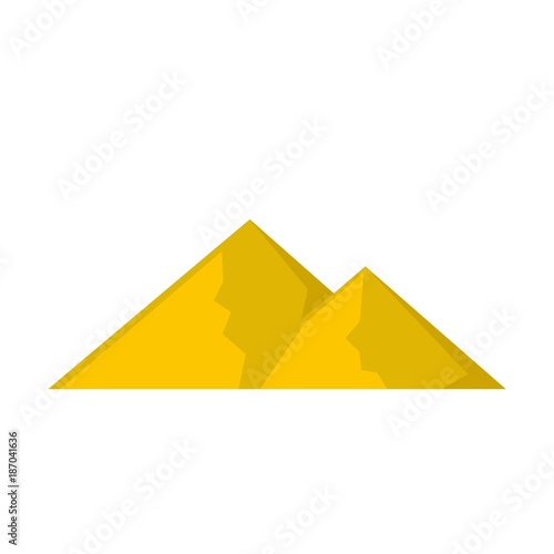 Mountain for extremal icon in flat isolated on white background