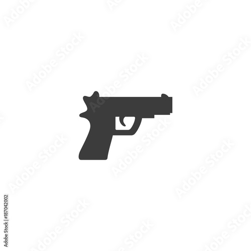 pistol icon. sign design