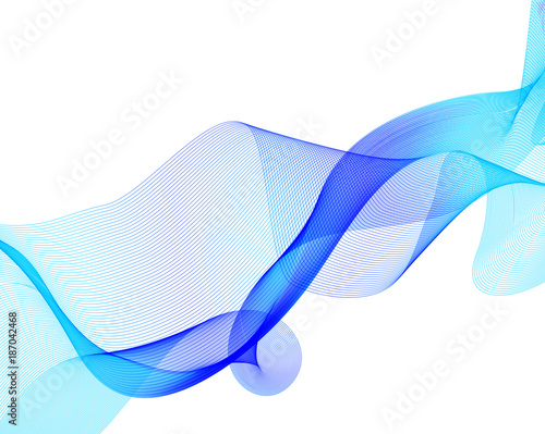  Abstract Blue Ocean Transparent Wavy Veil Background - Vector Billowy Lines Net 