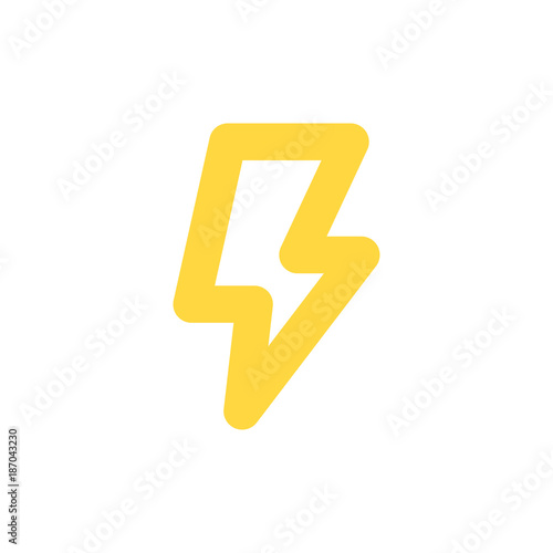 lightning icon. sign design