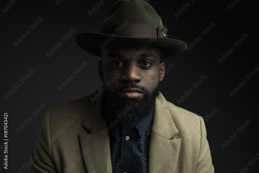 Serious man with hat Serious man with hat