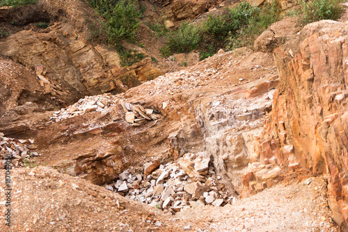 A quary - slabs of rock. Shot in Uganda in 2017.