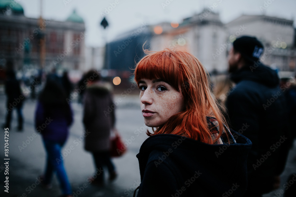 Portrait of a young redhead woman Portrait of a young redhead woman