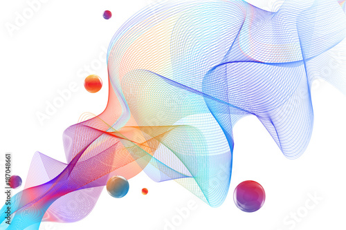  Abstract Transparent Wavy Veil Background -  Vector Billowy Lines Net
