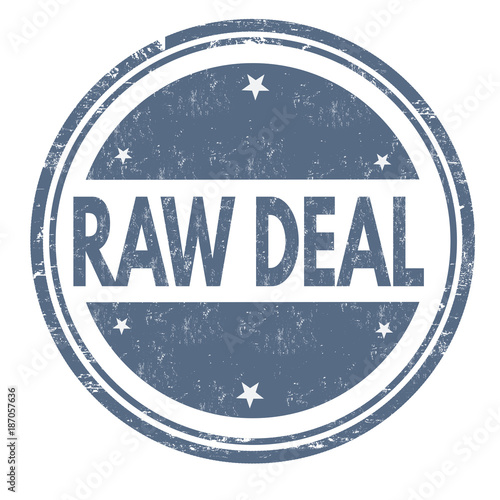 Raw deal grunge rubber stamp
