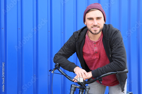 Handsome young hipster man ...