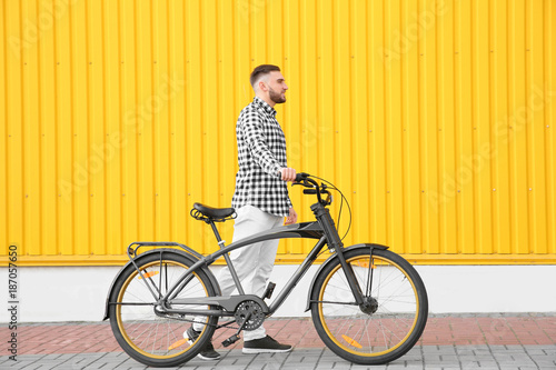 Handsome young hipster man ...