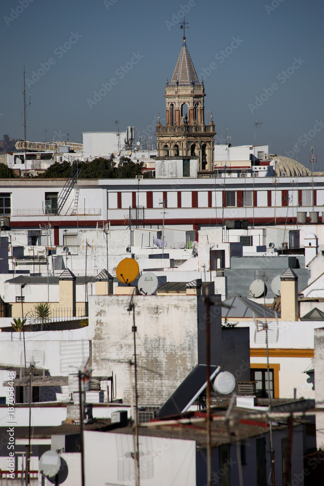 Fototapeta premium Blick über den Stadtteil Santa Cruz