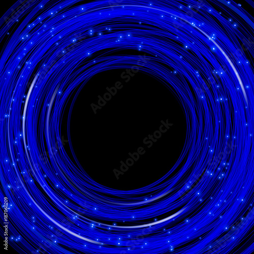 Dark Blue shining Ring with Sparks   - Vector Hank
